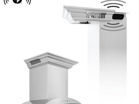 ZLINE Ducted Vent Wall Mount Range Hood in Stainless Steel with Built-in ZLINE CrownSound Bluetooth Speakers (KNCRN-BT) Supply