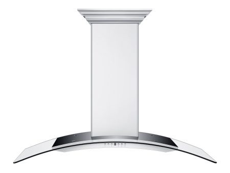 ZLINE Ducted Vent Wall Mount Range Hood in Stainless Steel with Built-in ZLINE CrownSound Bluetooth Speakers (KN4CRN-BT) For Cheap