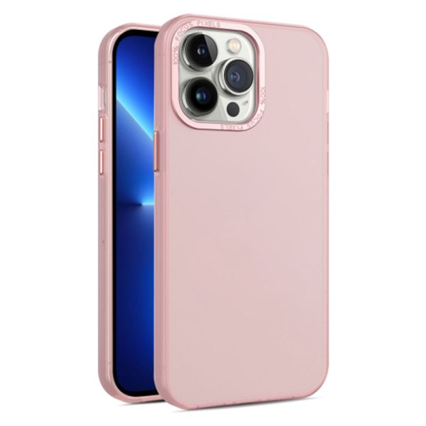 PC+TPU Translucent Matte Phone Case for iPhone 15 Pro , Aluminum Alloy Lens Frame Protection Back Cover Online Hot Sale