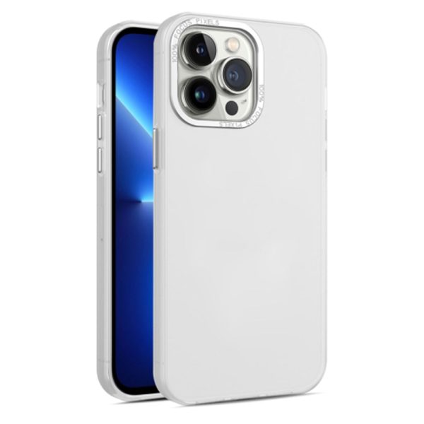 PC+TPU Translucent Matte Phone Case for iPhone 15 Pro , Aluminum Alloy Lens Frame Protection Back Cover Online Hot Sale